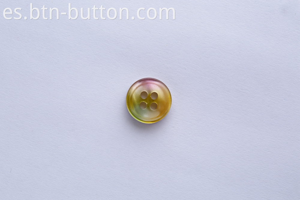 Rainbow color imitation shell button